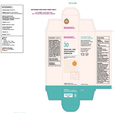 Package Label Principal Display Panel (15318983 B1100048 Zinc Spf 30 Usa 100ml Secondary)